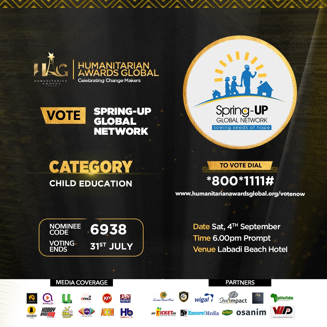 You are currently viewing Spring-UP Global Network has been nominated in the second edition of Humanitarian Awards Global.